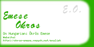 emese okros business card